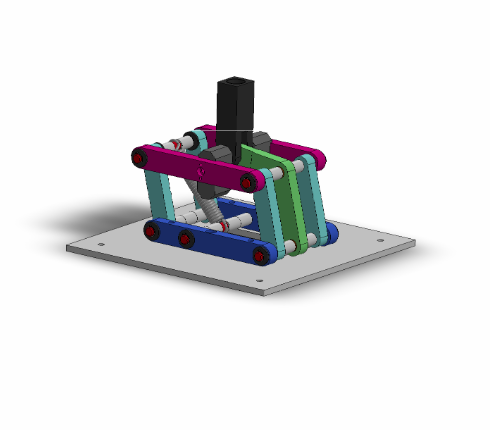 CAD rendering of a compact prototype clamping fixture.